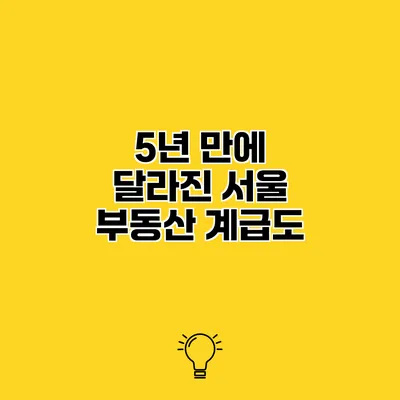 5년 만에 달라진 서울 부동산 계급도